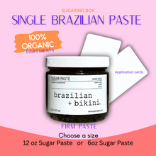 Load image into Gallery viewer, BRAZILIAN/BIKINI Sugar Wax Kit ~ Includes Applicator Cards | 12oz Firm Sugar Wax | Free Video Tutorials | Free Shipping