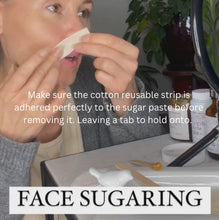 Load image into Gallery viewer, Body & Face| Cotton Reusable Strips for Sugaring Hair Removal | Free Shipping | Wash & Reuse | Free Shipping |