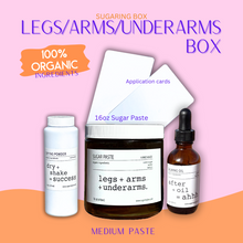 Load image into Gallery viewer, Legs, Arms & Underarms DIY Sugaring Box | Free Shipping | 6 Months Hair Free |100% Organic Ingredients | Organic Sugar Wax (Paste) Kit | Skin Care | Free DIY Course