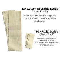 Load image into Gallery viewer, Body &amp; Face| Cotton Reusable Strips for Sugaring Hair Removal | Free Shipping | Wash &amp; Reuse | Free Shipping |
