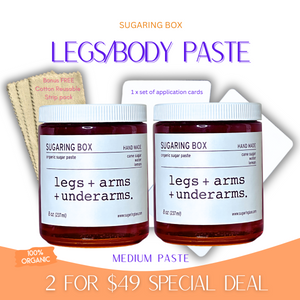 LEGS/BODY PASTE - Free Cotton Reusable Strips