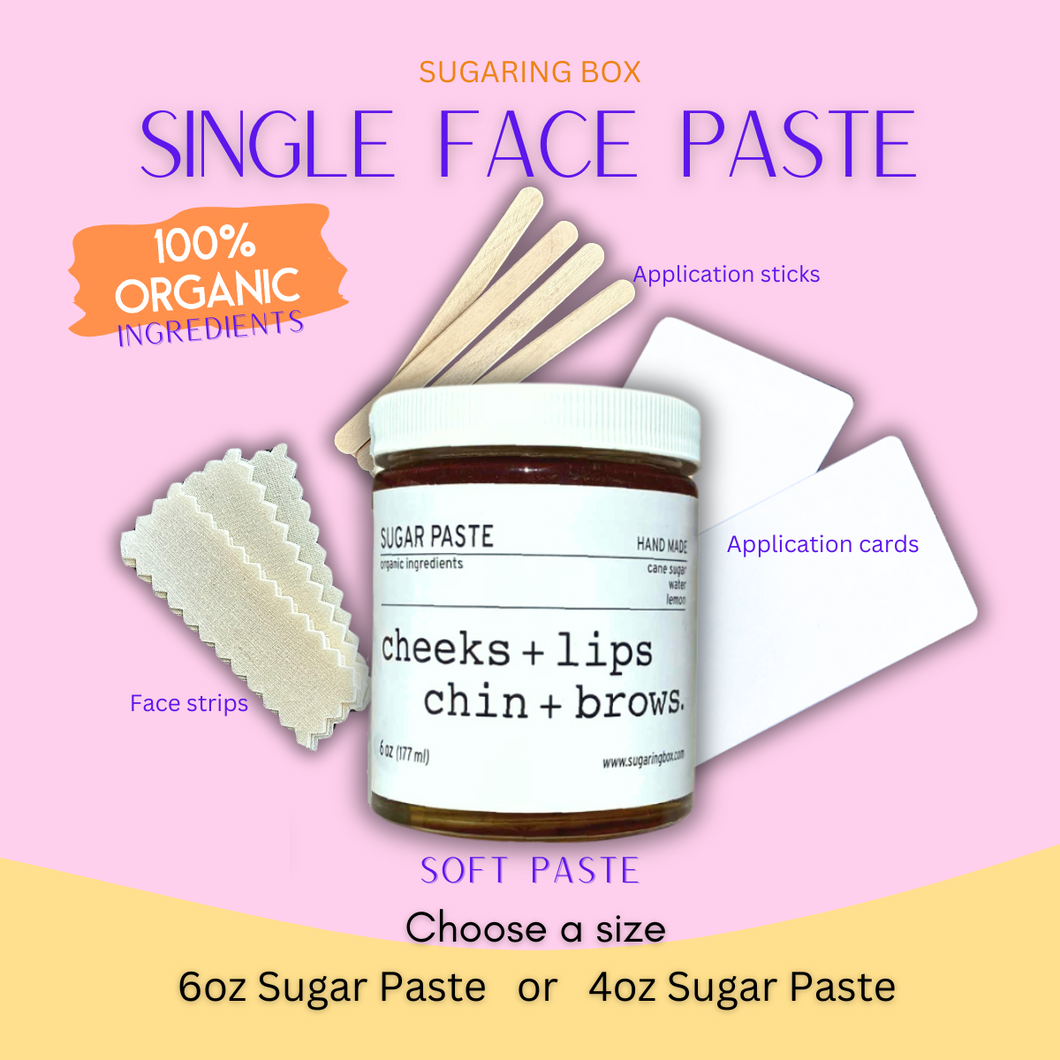 4oz size AVAILABLE ONLY | Lips, Brows, Cheek & Chin DIY Sugaring | Free Shipping | At Home Sugaring Paste/Waxing | Organic Sugaring Paste | FREE DIY Sugaring Course