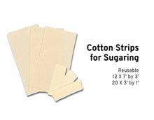 Load image into Gallery viewer, Extra Sugaring Supplies | Free Shipping | Organic Powder &amp; After Oil | Reusable Cotton Sugaring Strips | Sugaring Card
